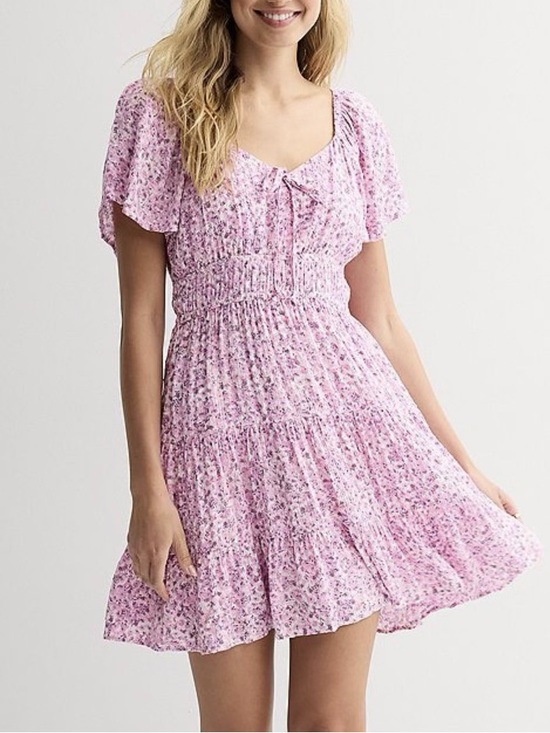 Rewind Dresses & Skirts - Floral Smocked Tiered Skater Dress